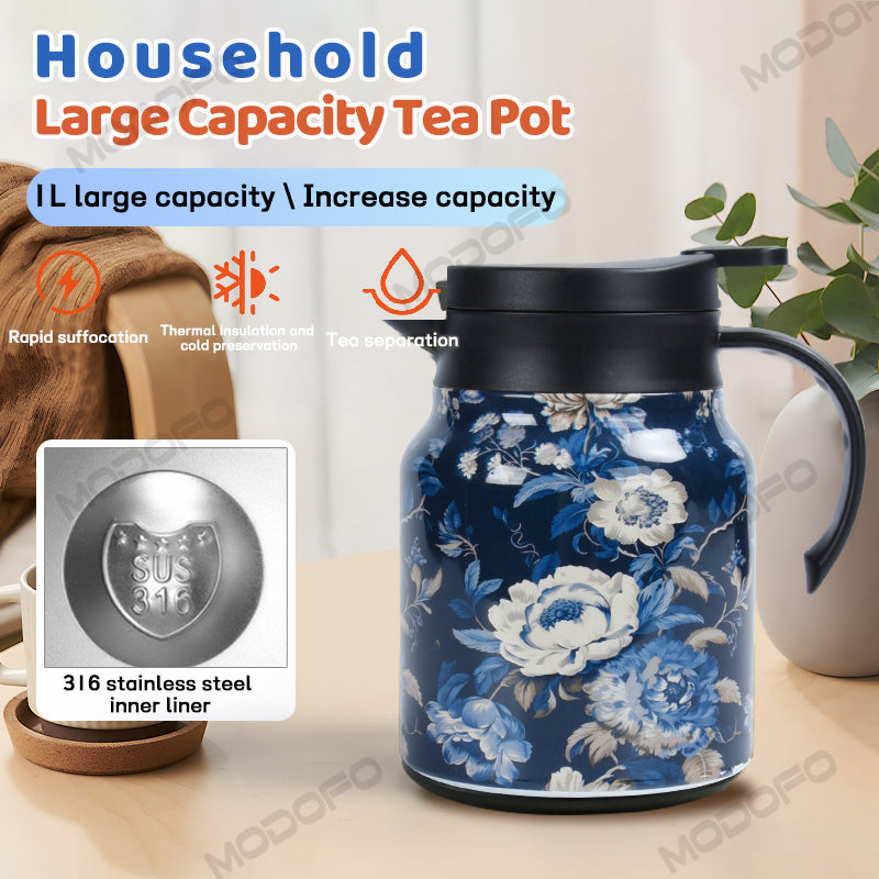 MODOFO 316 Constant Temperature Stainless Steel Teapot Multi-function Stewing Universal 1000ML Large Capacity