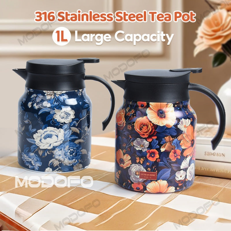MODOFO 316 Constant Temperature Stainless Steel Teapot Multi-function Stewing Universal 1000ML Large Capacity