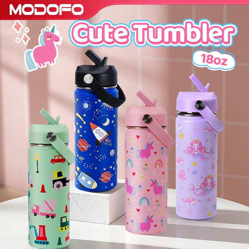 MODOFO 18oz Kids Cute Cartoon Series Drinking Cup