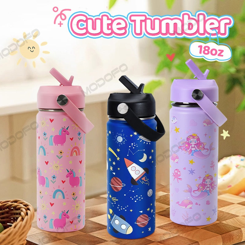 MODOFO 18oz Kids Cute Cartoon Series Drinking Cup