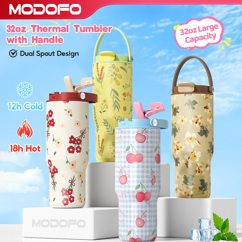 MODOFO 32 oz Select Drinking Tumbler with Bounce Straw