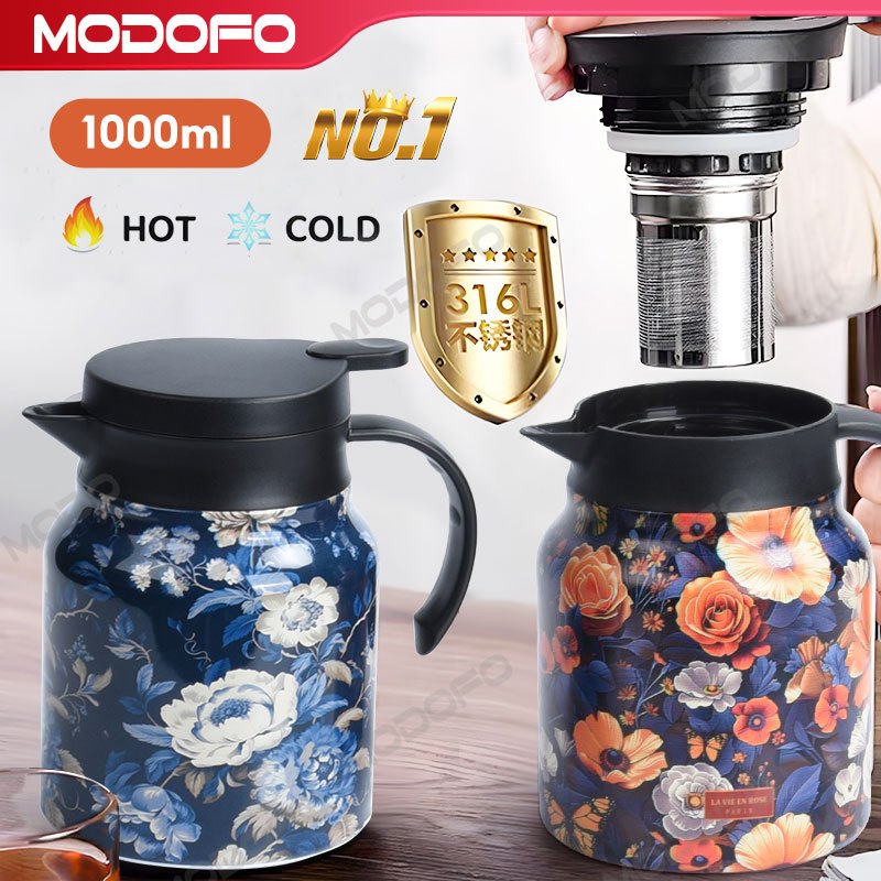 MODOFO 316 Constant Temperature Stainless Steel Teapot Multi-function Stewing Universal 1000ML Large Capacity