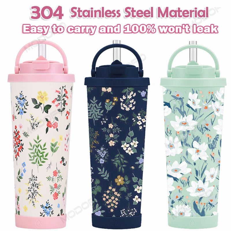 MODOFO Garden Drinking Straw 830ML Portable Stainless Steel