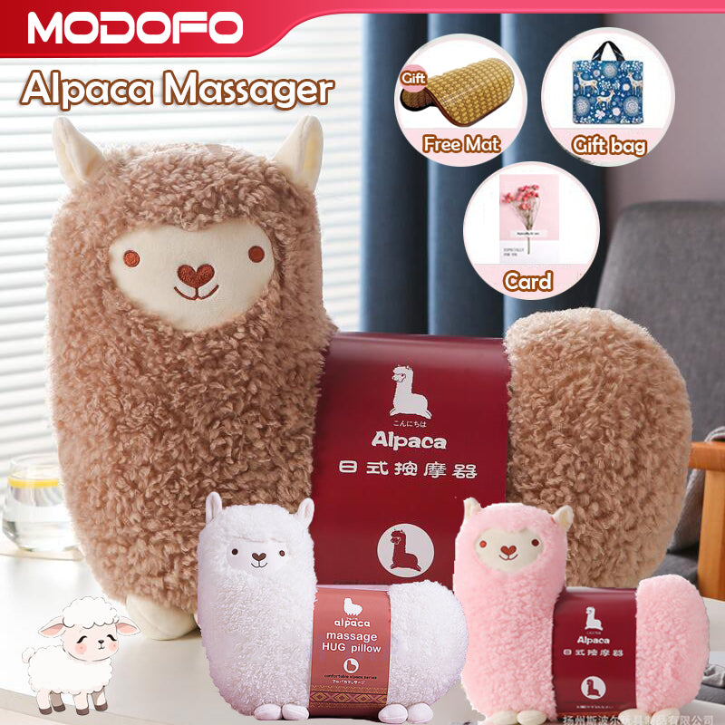 MODOFO Electric Alpaca Massage Pillow Neck Back Shoulder Massager