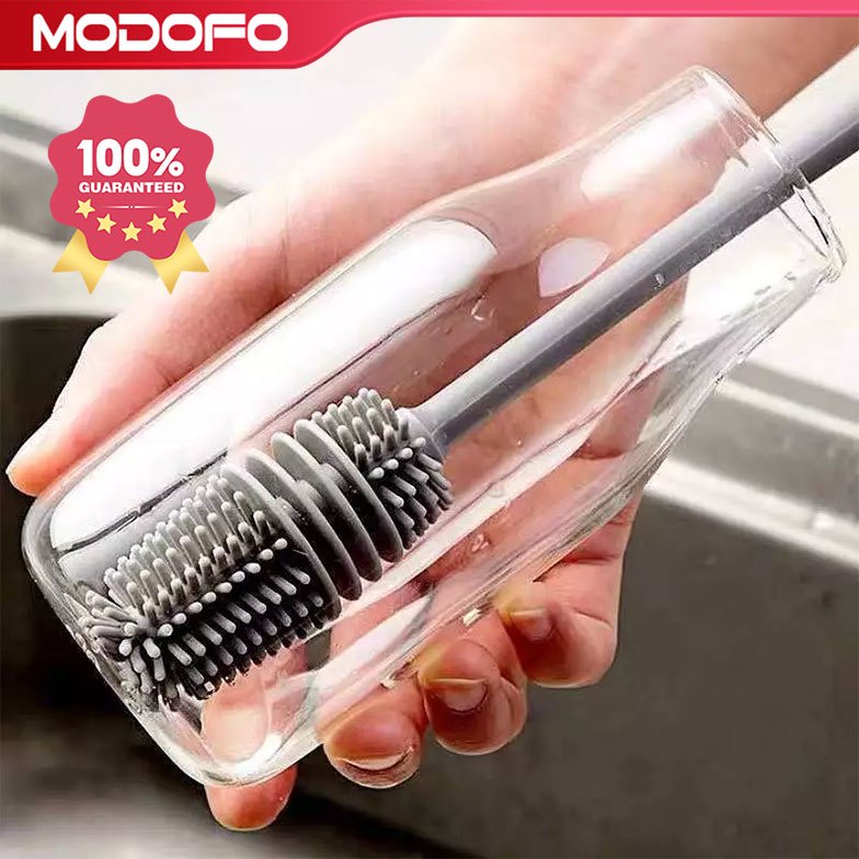 MODOFO Tumbler Brush Cup Brush Insulation Tumbler cleaning long handle Brush Silicone Brush