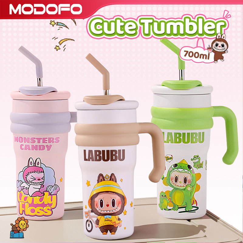 MODOFO 316 food grade labubu printed cartoon tin drinking water cup