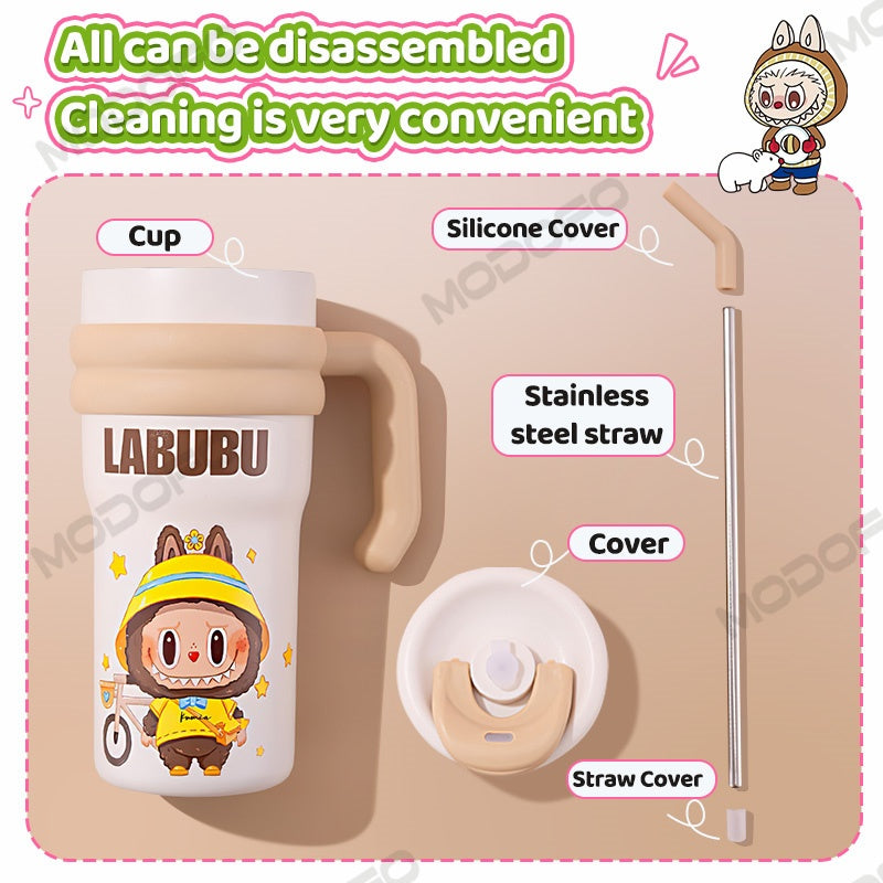 MODOFO 316 food grade labubu printed cartoon tin drinking water cup