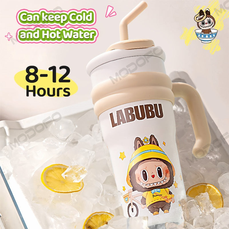 MODOFO 316 food grade labubu printed cartoon tin drinking water cup