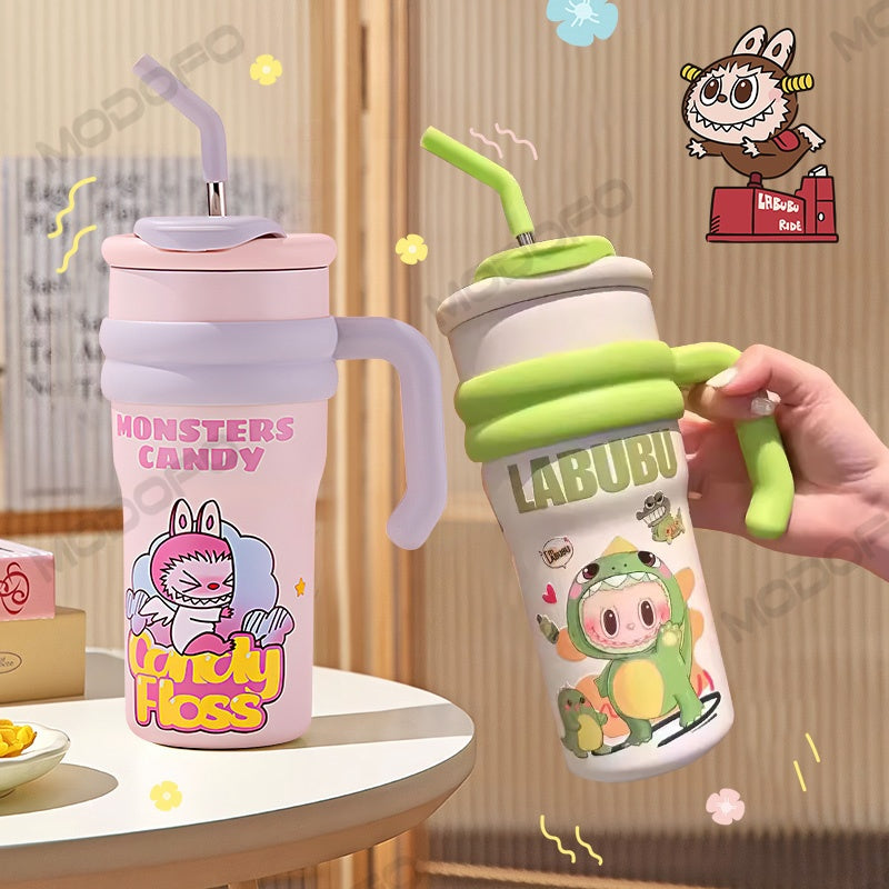 MODOFO 316 food grade labubu printed cartoon tin drinking water cup