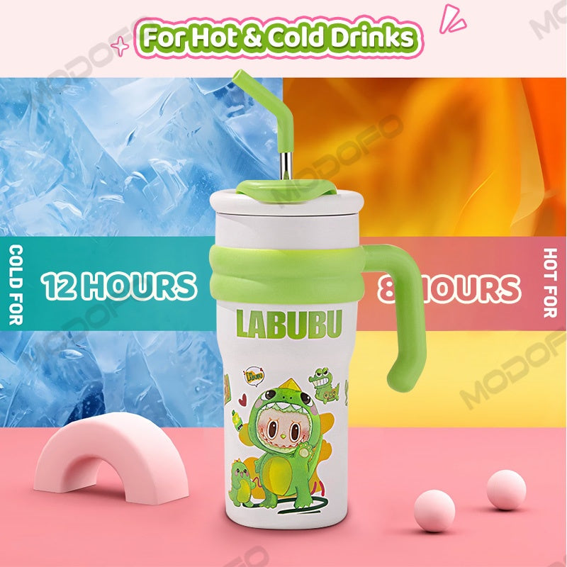 MODOFO 316 food grade labubu printed cartoon tin drinking water cup