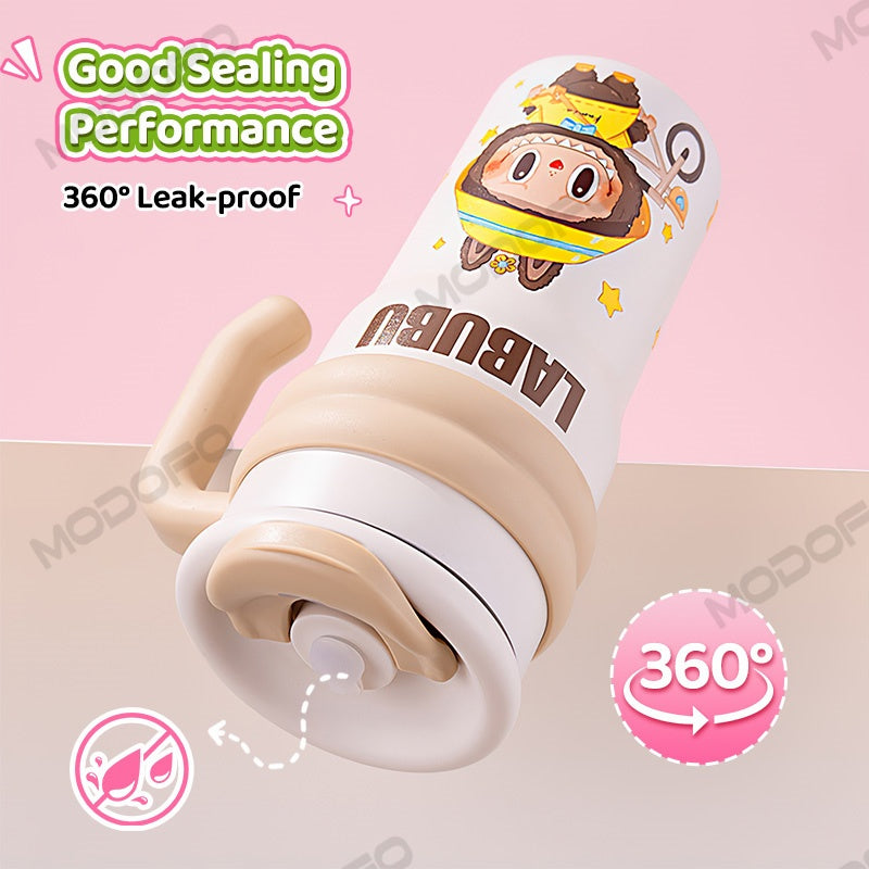 MODOFO 316 food grade labubu printed cartoon tin drinking water cup