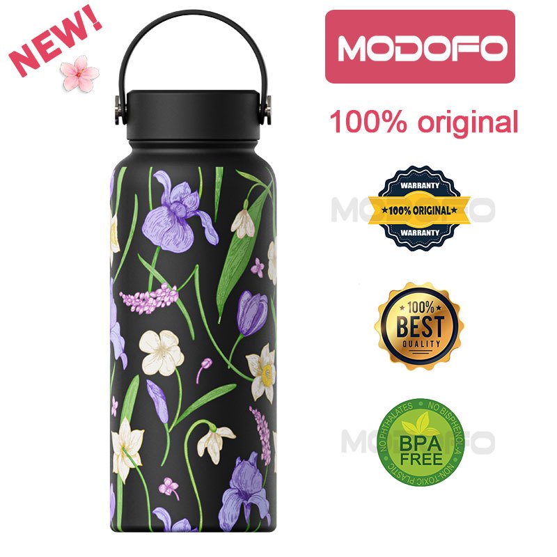 MODOFO 1000ML Large Volume Thermos Cup Printing Series Essential for Hydration