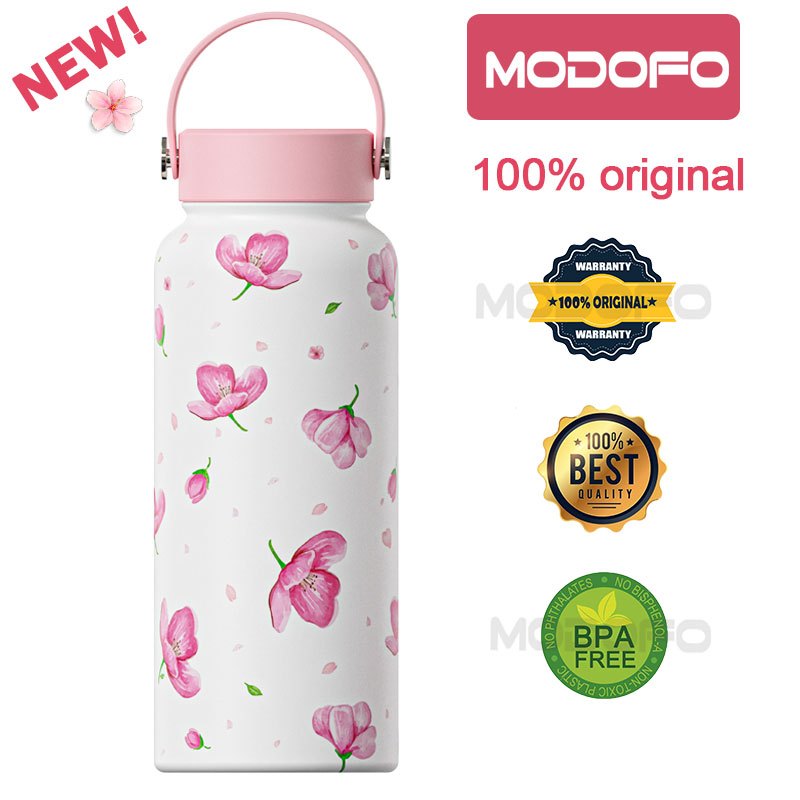 MODOFO 1000ML Butterfly Print Series Stainless Steel Thermos Bottle