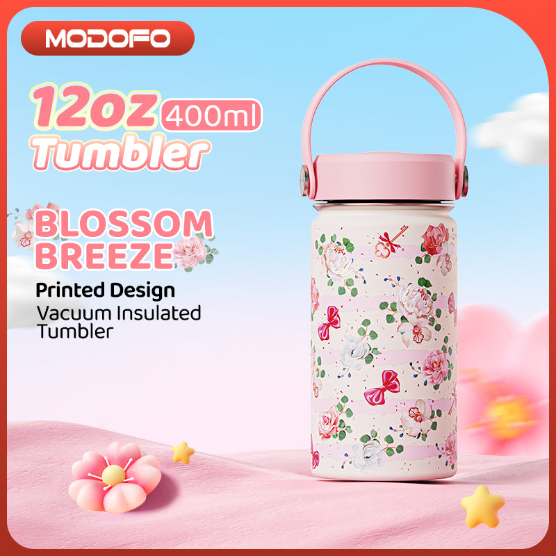 MODOFO 12oz Children's Thermos Bottle Stainless Steel Cute Cartoon Portable Travel Cup
