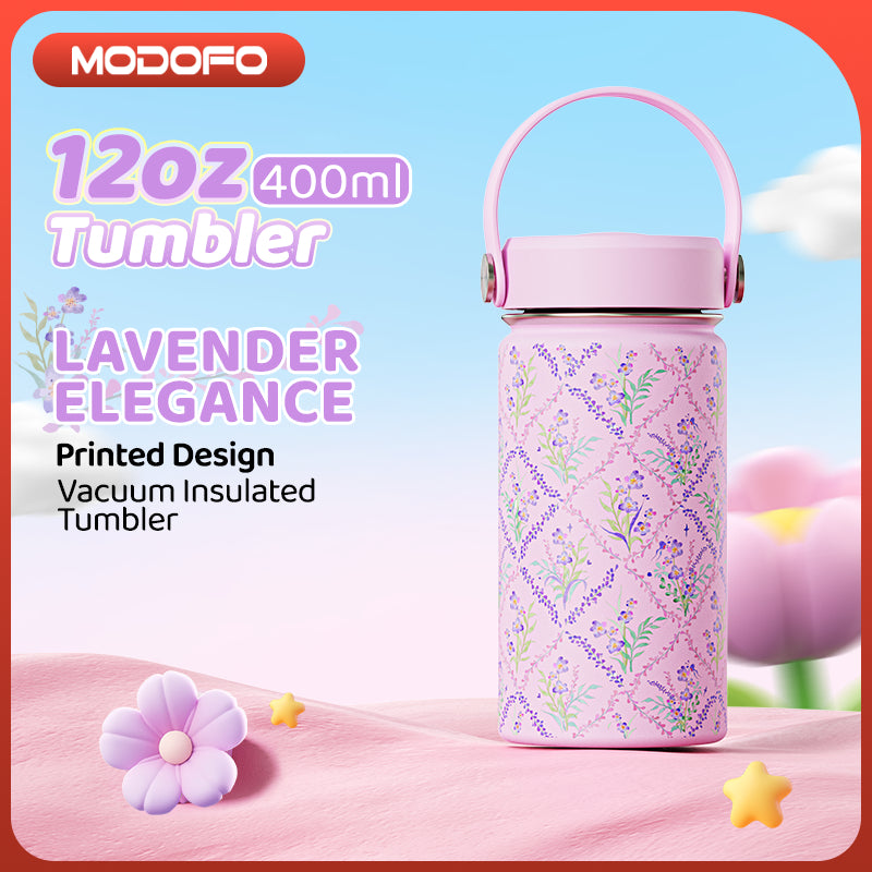 MODOFO 12oz Children's Thermos Bottle Stainless Steel Cute Cartoon Portable Travel Cup