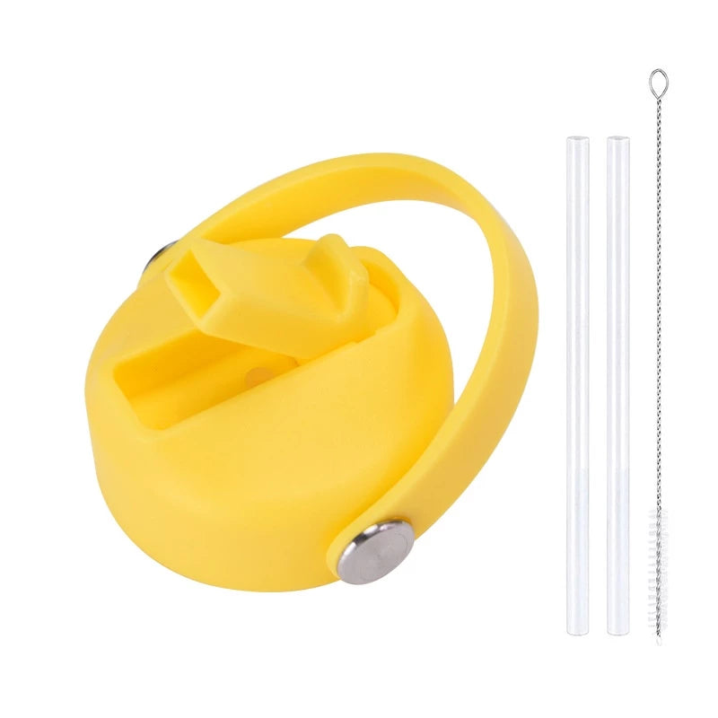 MODOFO Solid Color Insulated Bottle Cap with Straw - Compatible with Various Bottles 1000ml & 18oz
