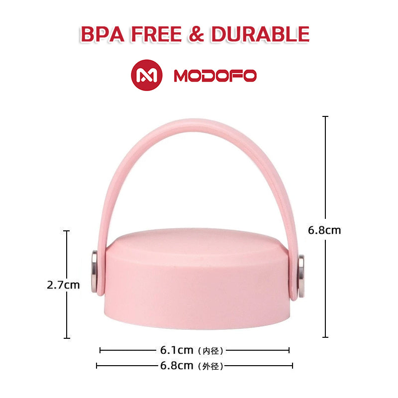 MODOFO Solid Color Insulated Bottle Cap with Straw - Compatible with Various Bottles 1000ml & 18oz