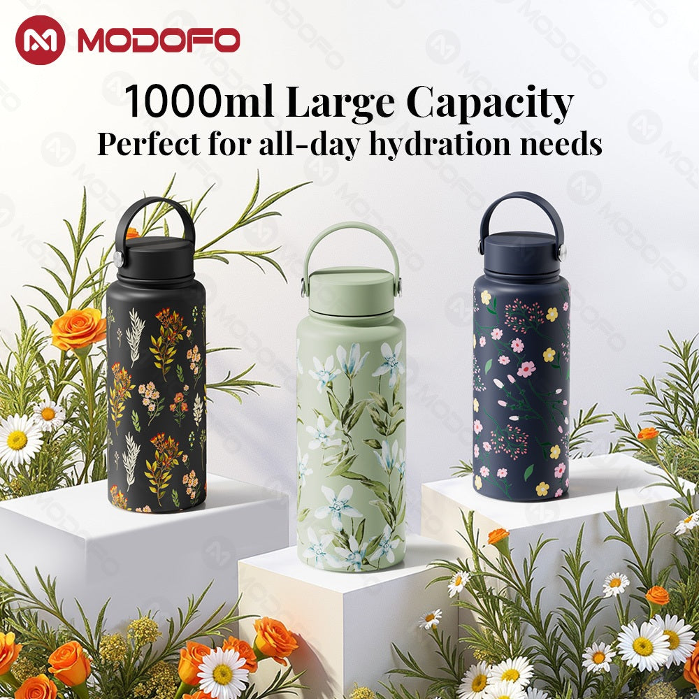 MODOFO 1000ml Insulated Tumbler with Straw – Everyday Thermal Bottle