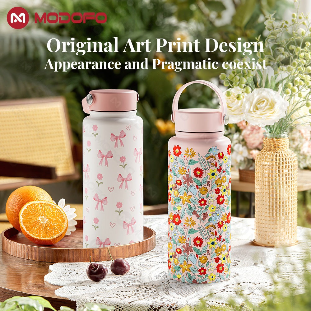 MODOFO 1000ml Insulated Tumbler with Straw – Everyday Thermal Bottle