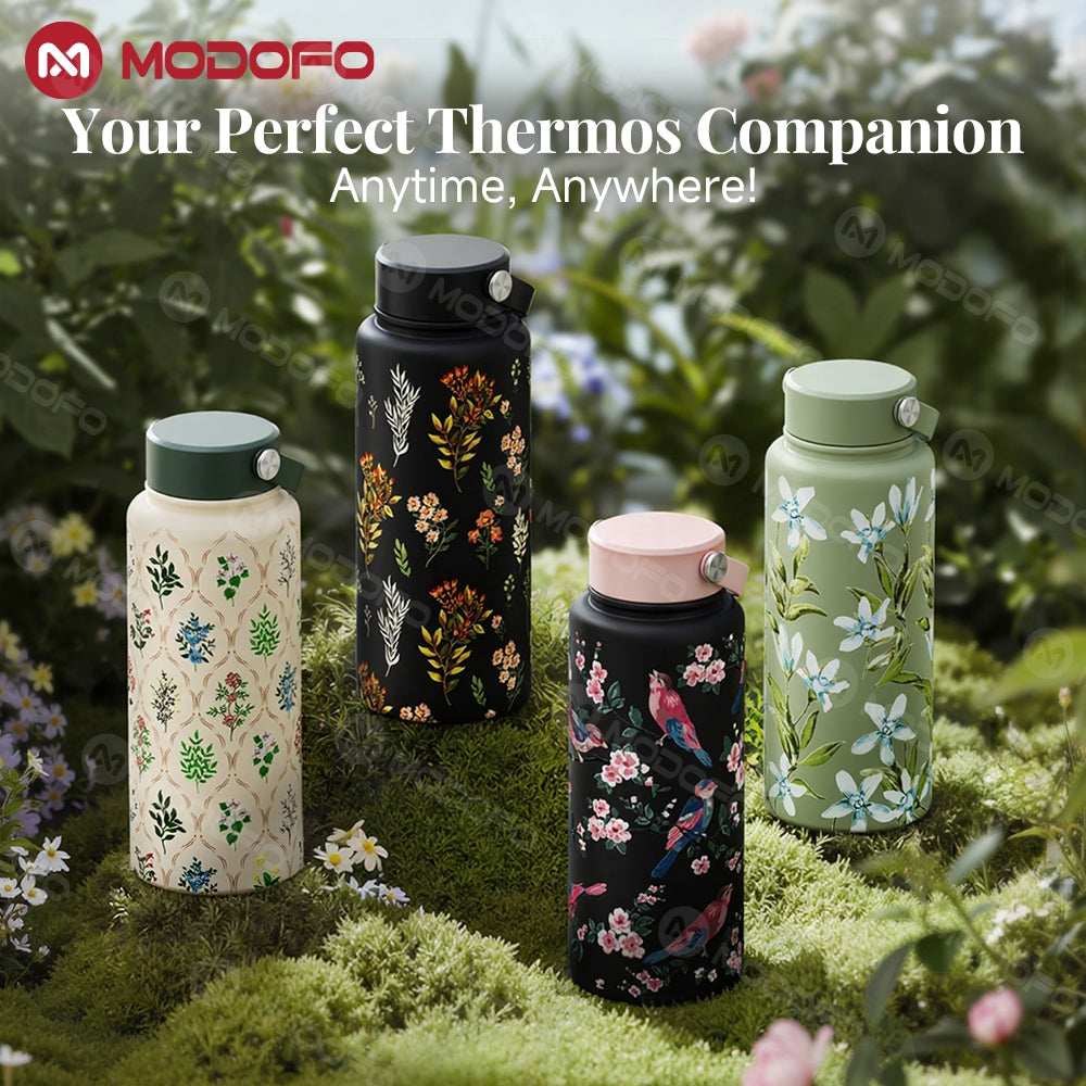 MODOFO 530ML Large Volume Thermos Cup Printing Series Essential for Hydration