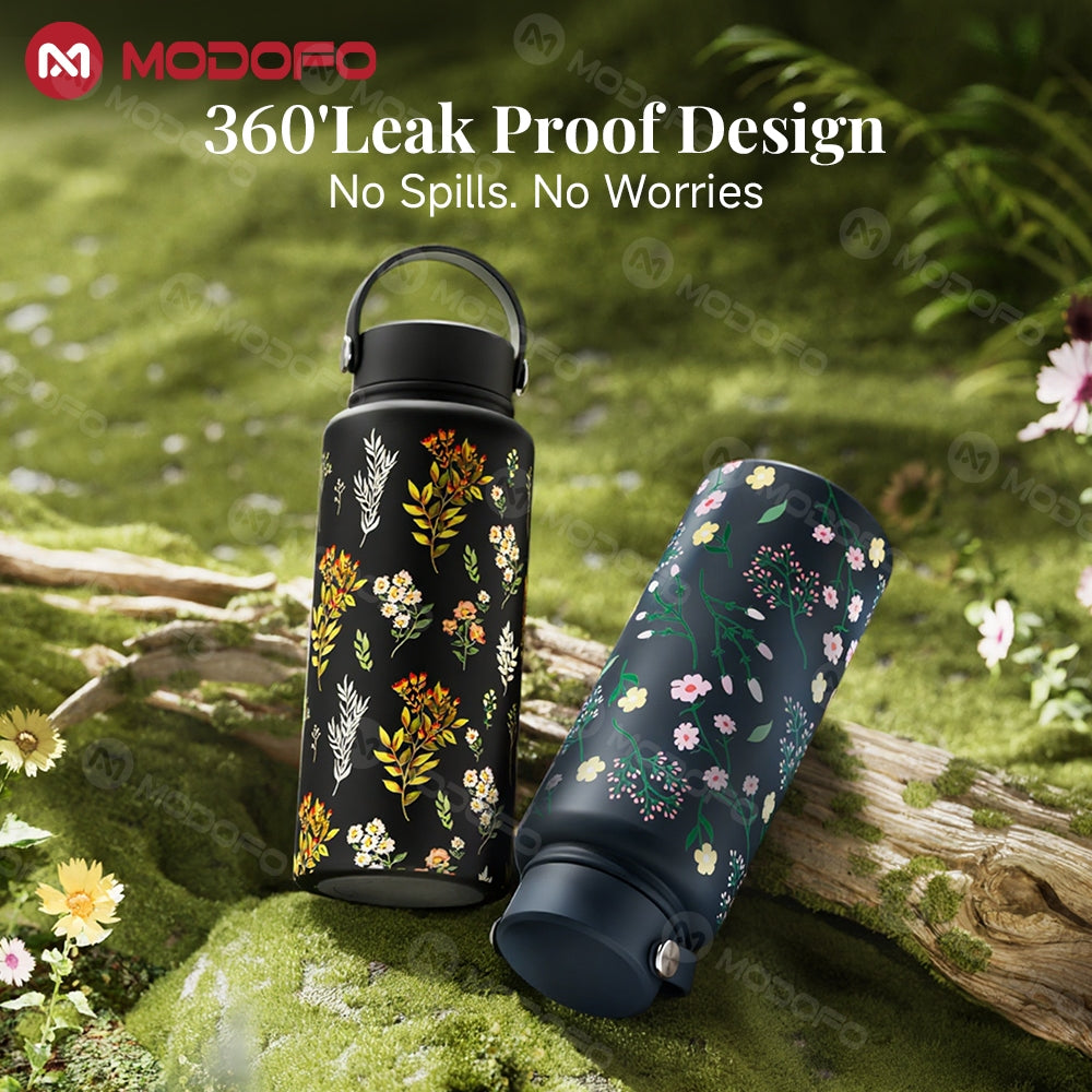 MODOFO 1000ml Insulated Tumbler with Straw – Everyday Thermal Bottle