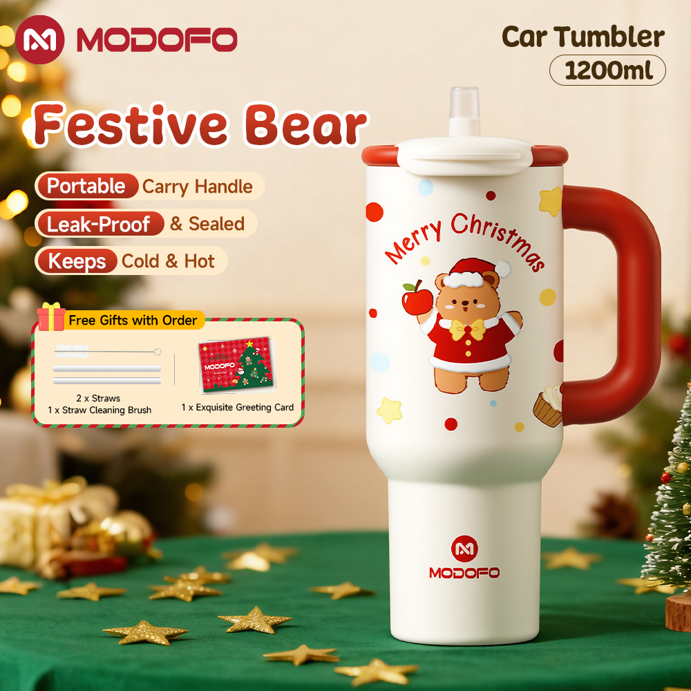 MODOFO Christmas Series Insulated Tumbler with Straw Kids Tumbler-Christmas limited