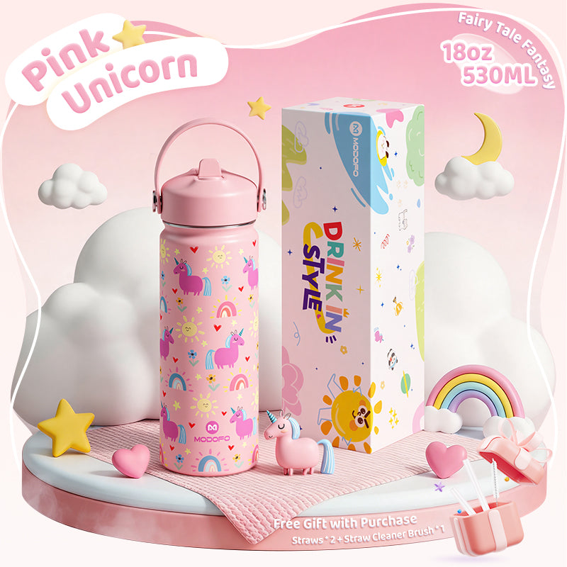 MODOFO 18oz Kids Cute Cartoon Series Drinking Cup